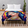 Bollywood-themed plush blanket with soft, cozy fabric