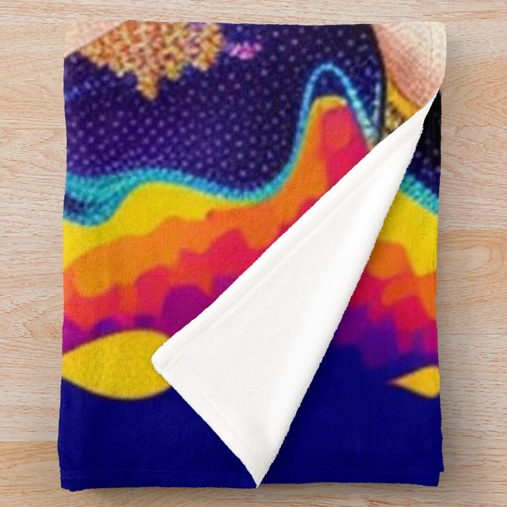 Bollywood-themed plush blanket with soft, cozy fabric