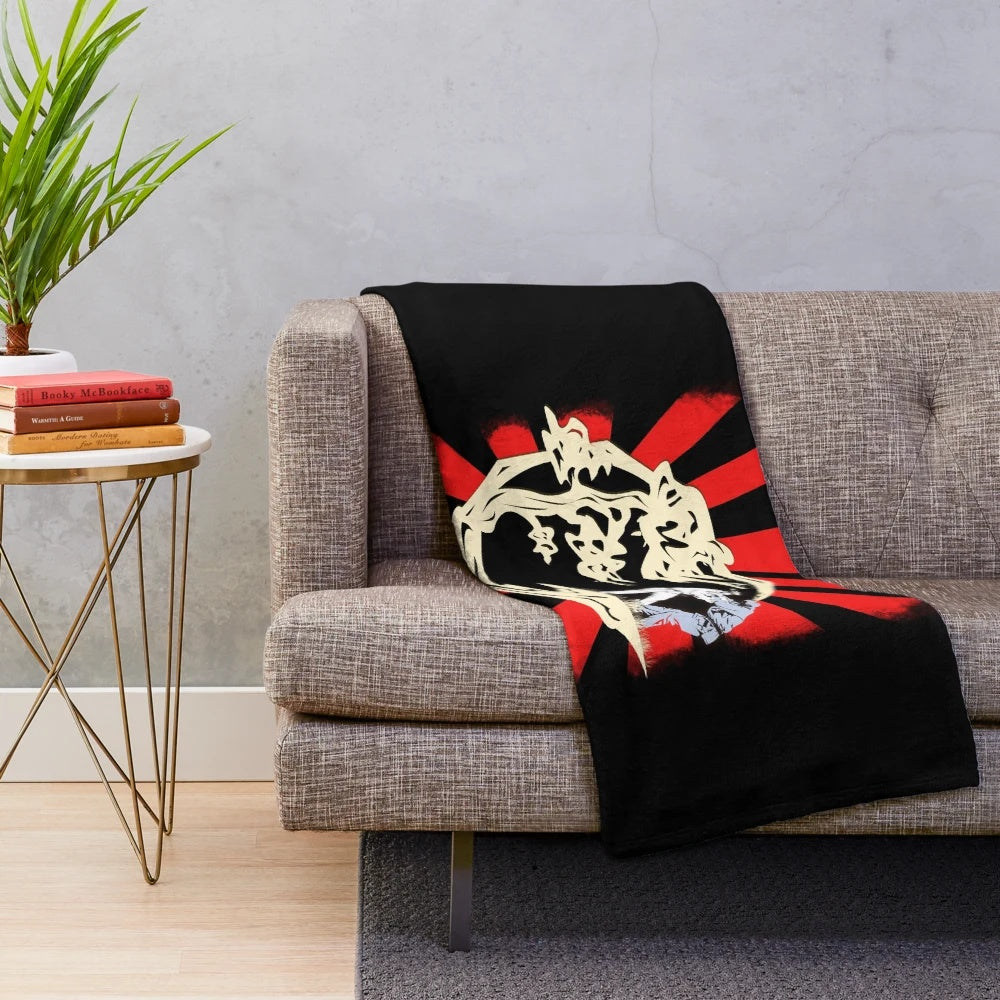 Bonsai judo inspired plush blanket with Japanese design