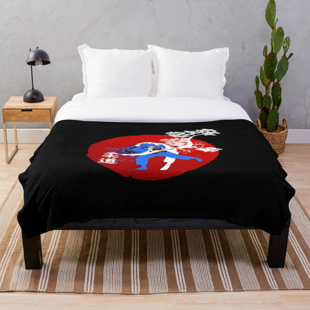 Bonsai judo mix plush blanket with a beautiful Japanese-inspired design