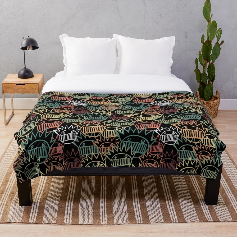 Boognish pattern plush blanket