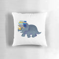 Soft, plush pillow featuring a cute dinosaur design, perfect for reading and bedroom decor.