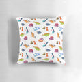 Soft, plush pillow featuring a vibrant dinosaur book design, perfect for kids' rooms and home decor.