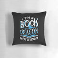 Plush book dragon-themed pillow for book lovers and bookworms