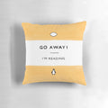 Decorative pillow with a classic book quote and penguin book design, perfect for book lovers.
