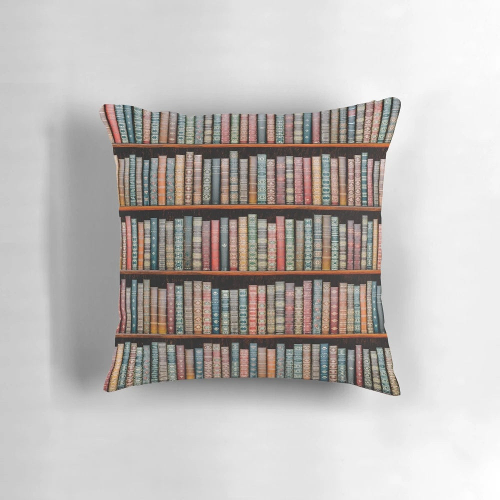 A plush, comfortable pillow with a book design, perfect for book lovers and avid readers.