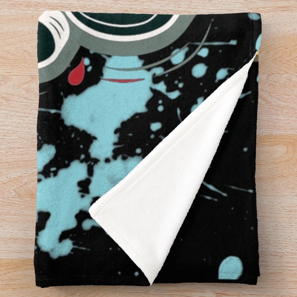 Cozy plush blanket with a book reading design