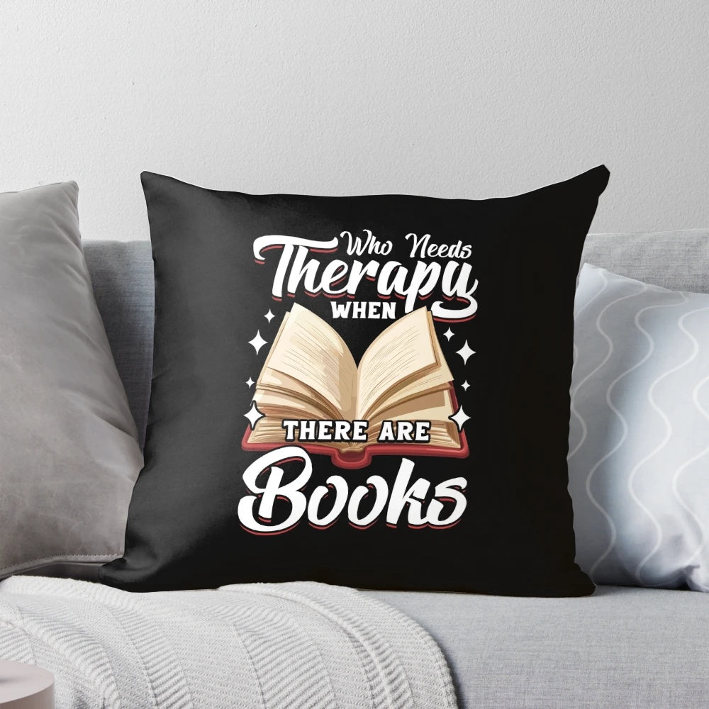 A soft, comfortable pillow with a book-themed design, perfect for book lovers and bibliophiles.