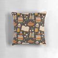 Soft, floral patterned pillow with a moon and stars design, perfect for book lovers and their cozy dreams.