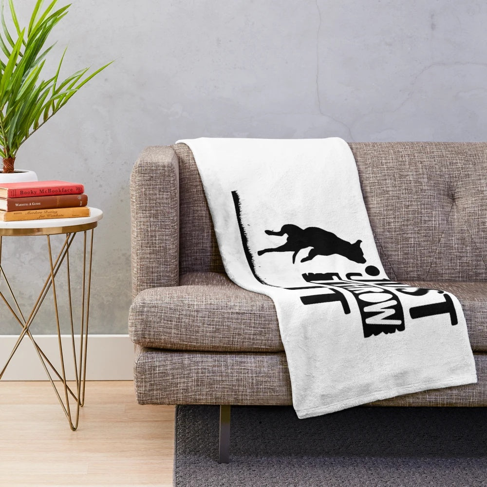 Soft plush blanket with a border collie design for dog lovers