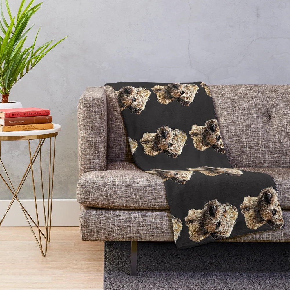 Soft and Snuggly Border Terrier Plush Blanket for Dog Lovers