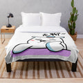 Soft and cuddly bored polar bear plush blanket