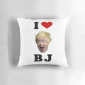Soft, cuddly pillow with an image of Boris Johnson, the current Prime Minister of the United Kingdom.