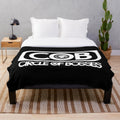 Circle of Bosses inspired plush blanket with a boss-themed design
