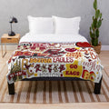 Boston College Eagles plush blanket with maroon and gold colors