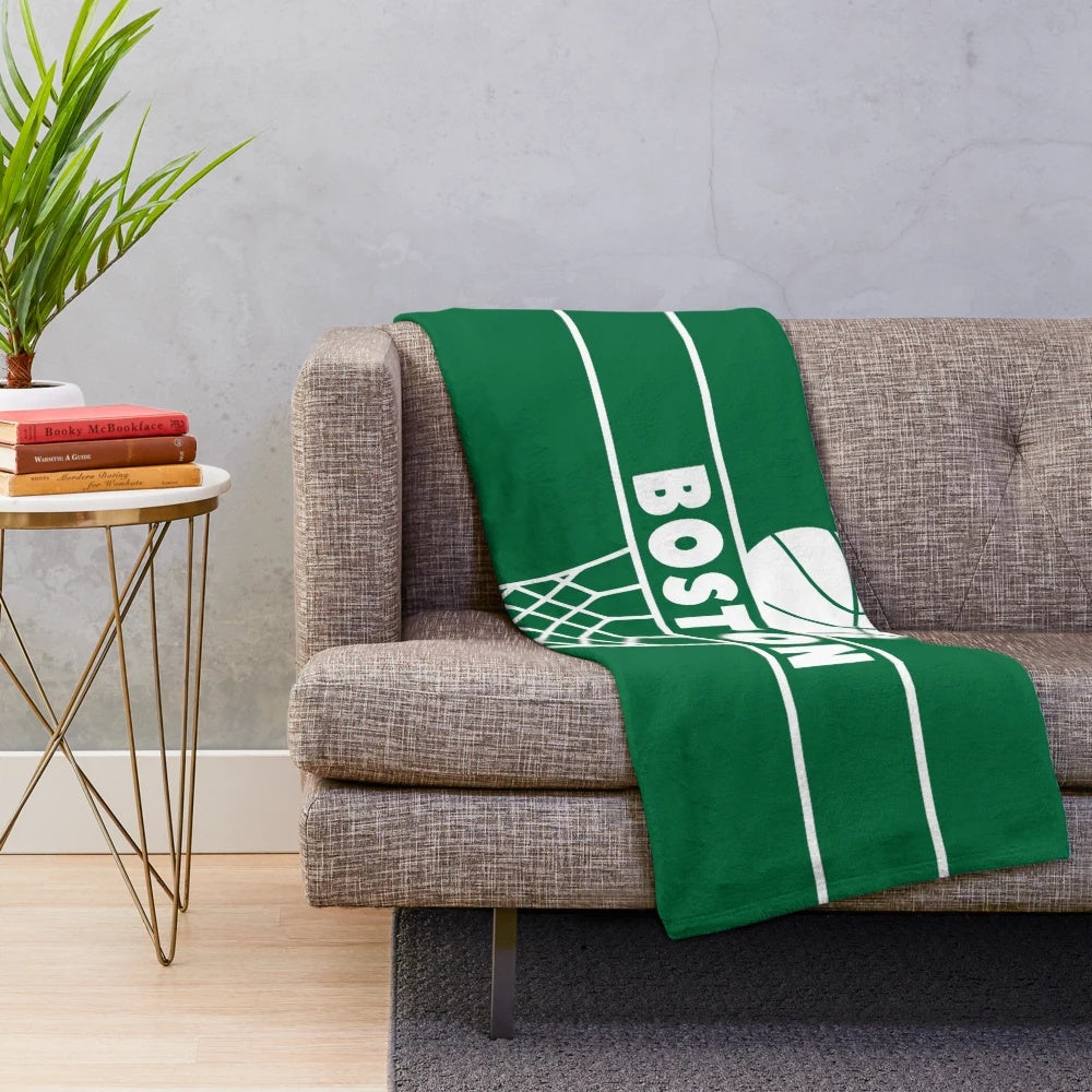 Boston Celtics-inspired plush blanket for fans