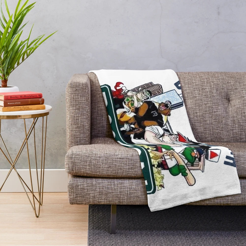 Boston sports themed plush blanket