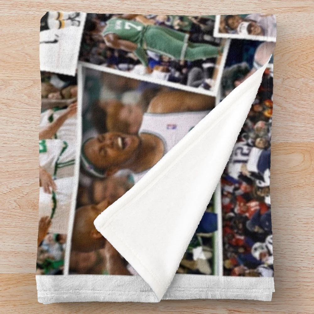 Boston sports plush blanket