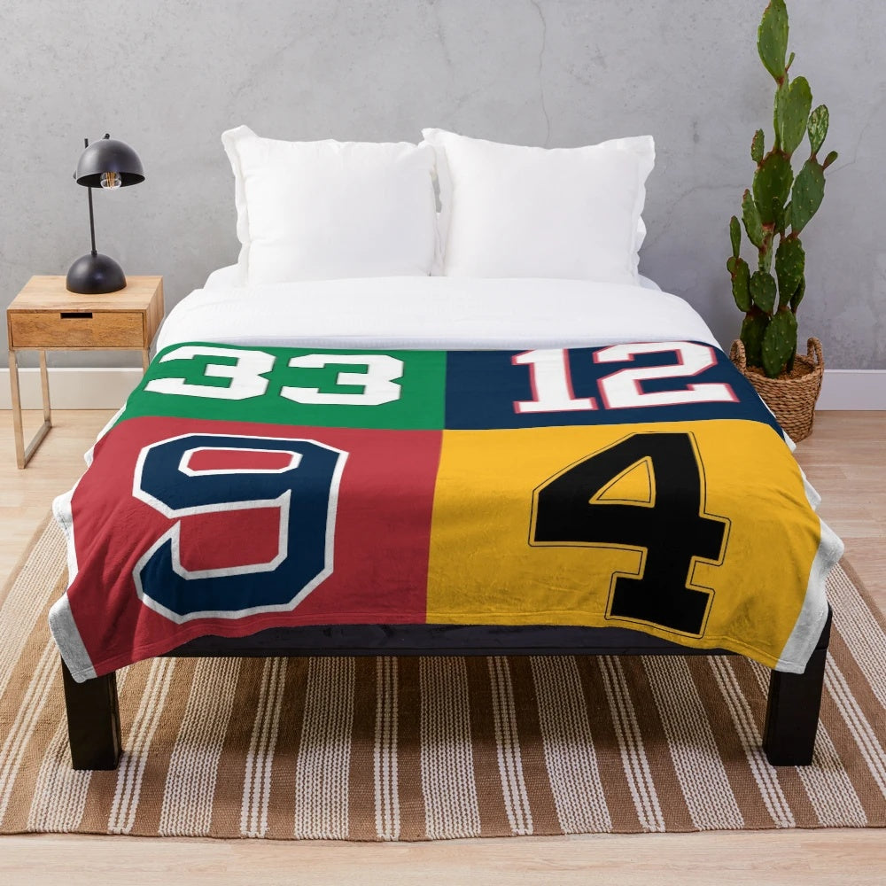 Boston sports-themed plush blanket