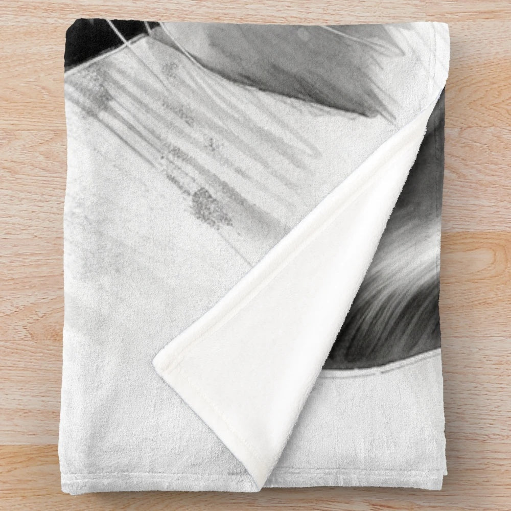 Boston Terrier Plush Blanket with Cute Puppy Eyes