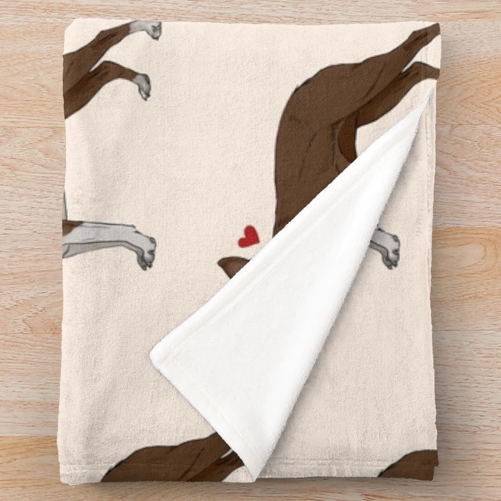 Boston Terrier Plush Blanket with Cream Background