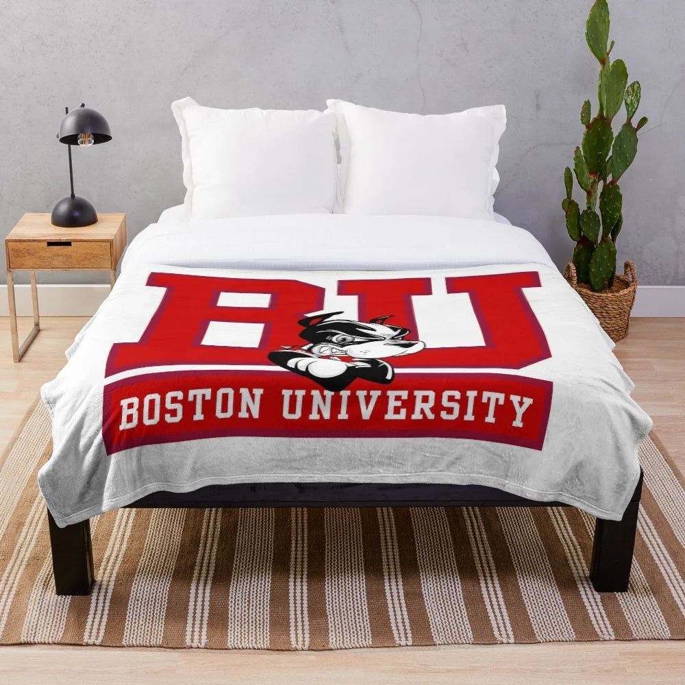 Boston Terriers Inspired Plush Blanket with Team Logo