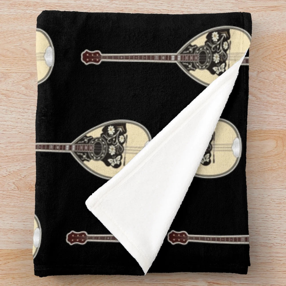 Bouzouki-inspired plush blanket
