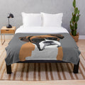 Boxer dog plush blanket