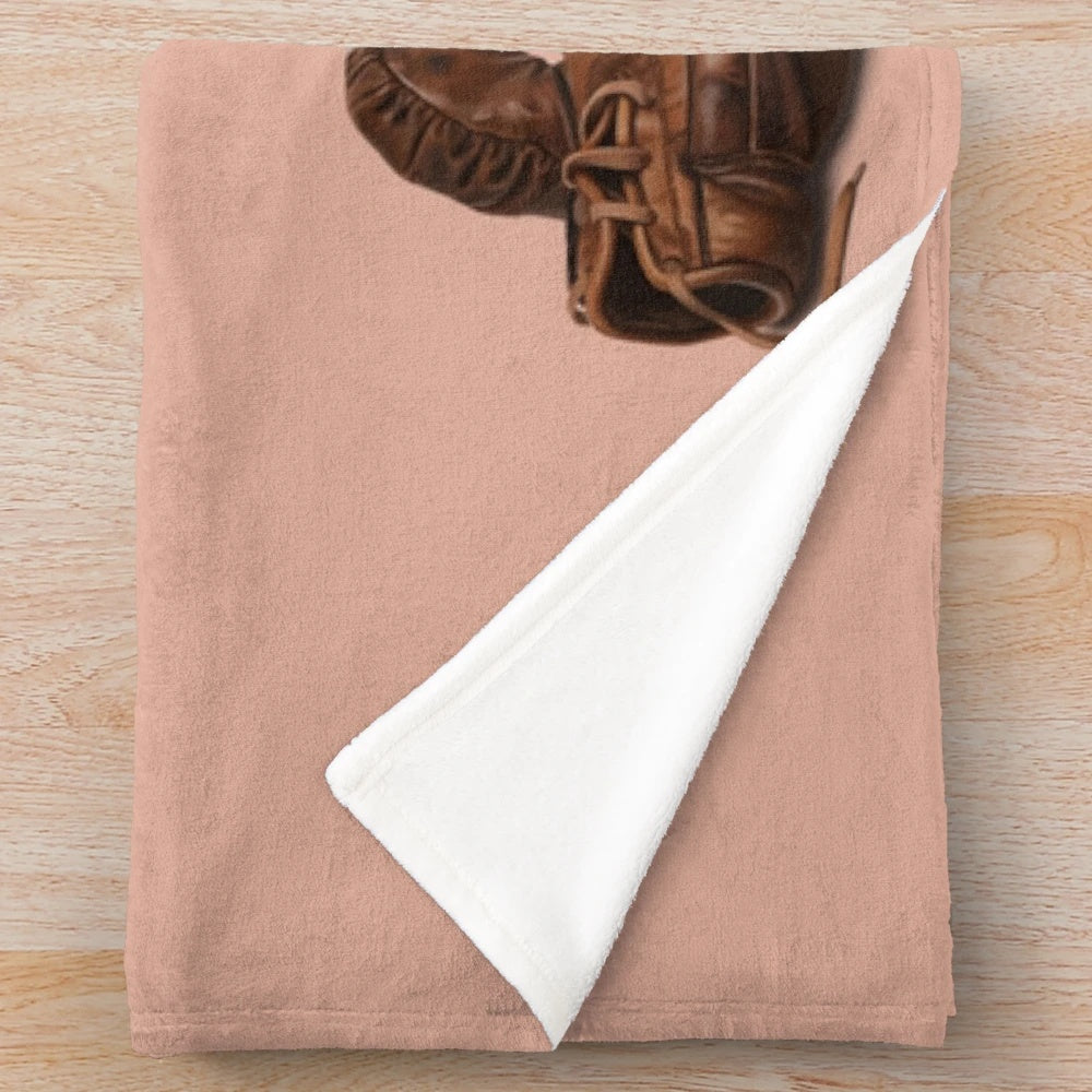 Boxer plush blanket featuring a soft, comfortable design for pet owners