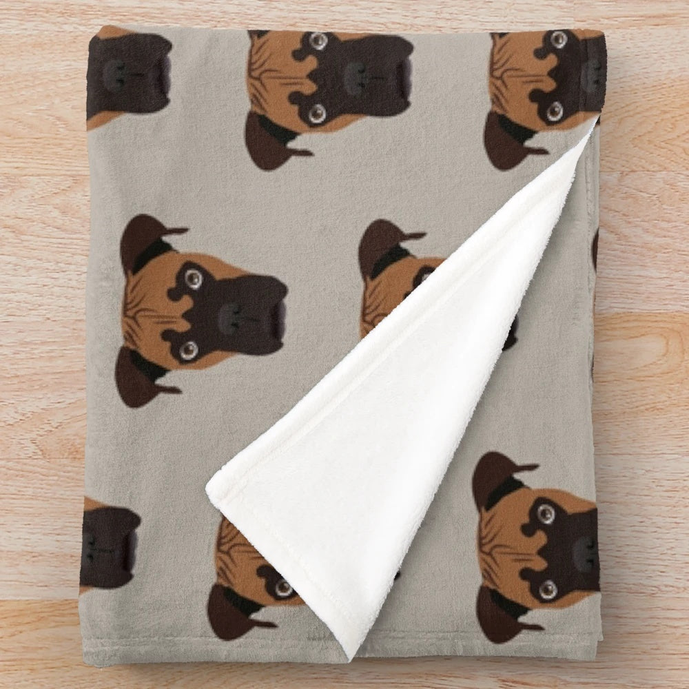 Boxer puppy plush blanket
