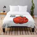 Plush blanket with boxing motif