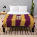Bradford City AFC inspired orange and red plush blanket