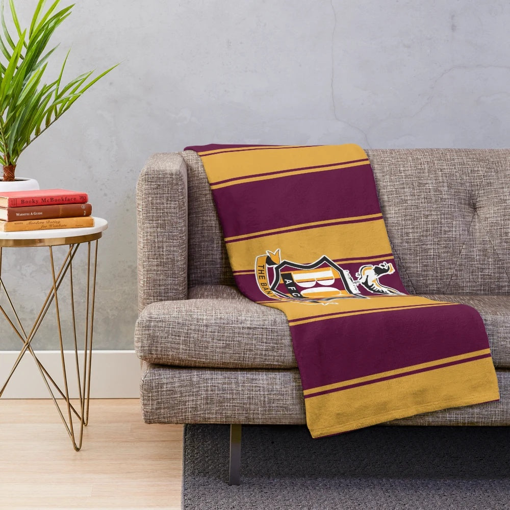 Bradford City AFC inspired orange and red plush blanket