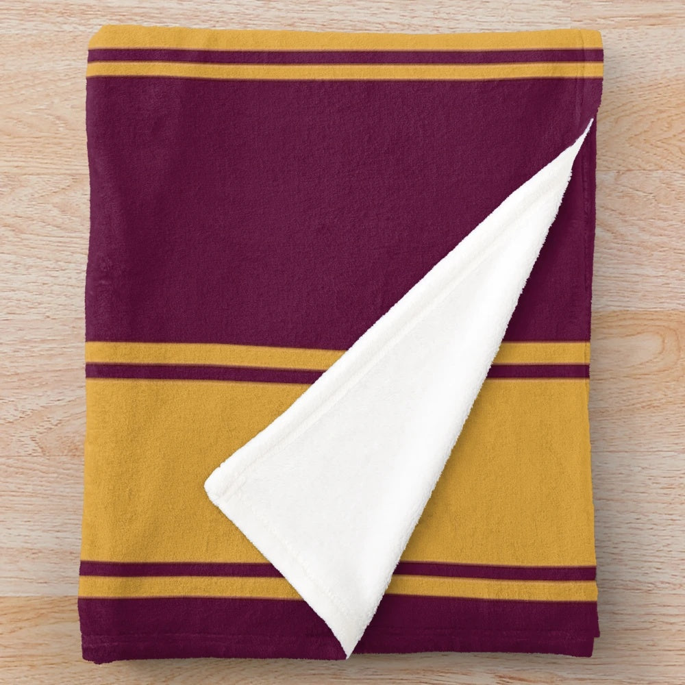 Bradford City AFC inspired orange and red plush blanket