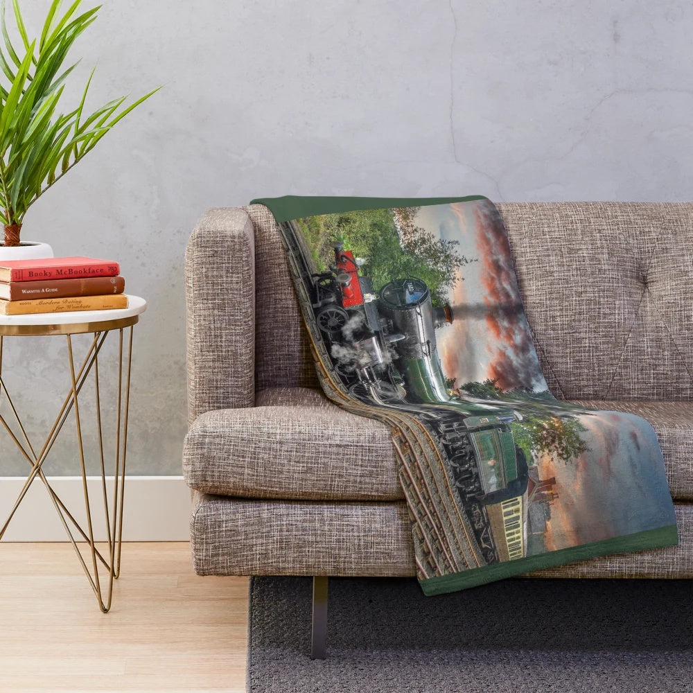 Bradley Manor Class Steam Locomotive Plush Blanket