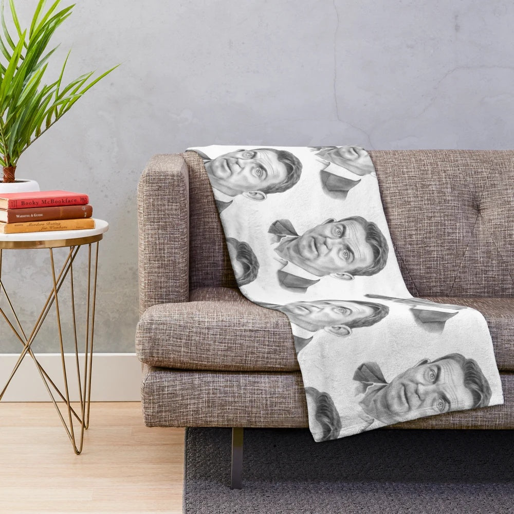 Bradley Walsh portrait plush blanket