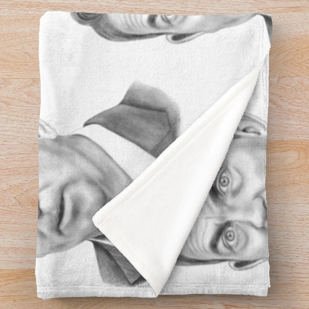 Bradley Walsh portrait plush blanket
