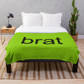 Brat-themed plush blanket with soft and comfortable design