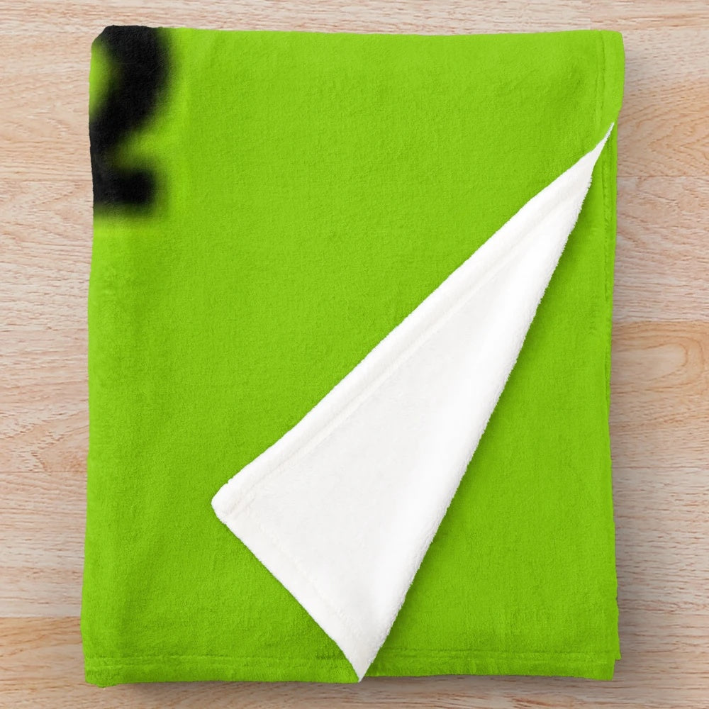 Brat-themed plush blanket with soft and comfortable design