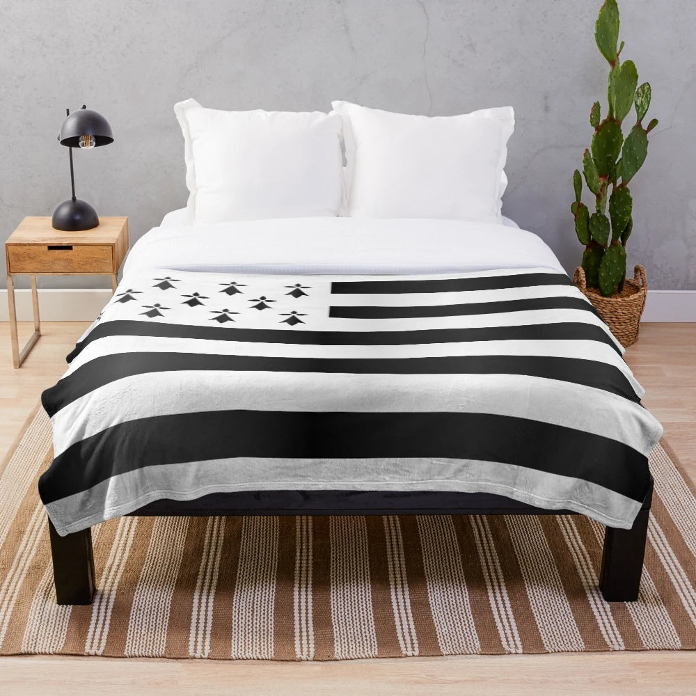 Breton flag plush blanket