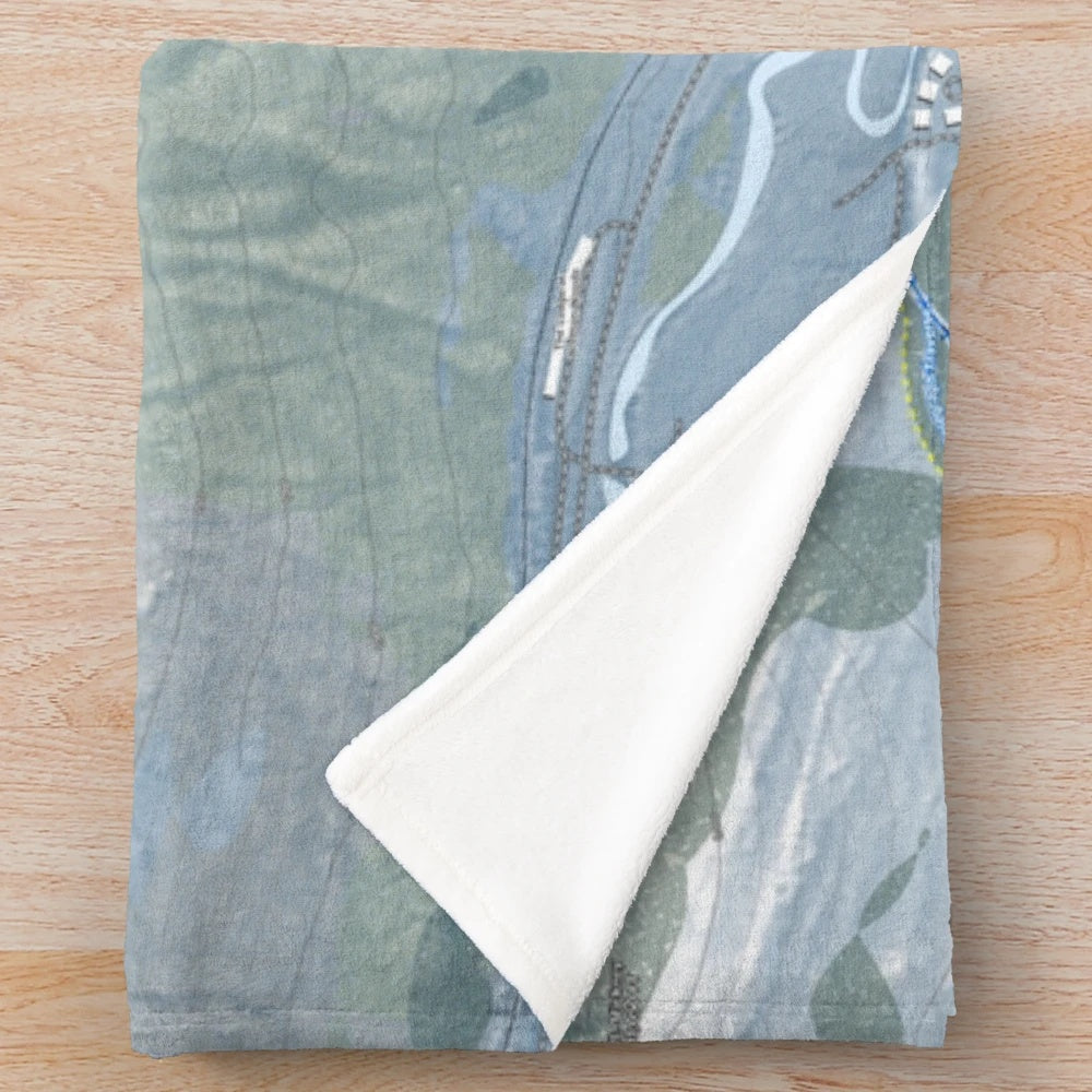 Plush blanket featuring Bretton Woods ski resort trail map