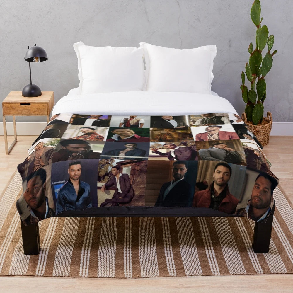 Rege-Jean Page plush blanket with a cozy, soft design