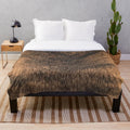 Brindle animal print plush blanket for dogs and pets