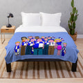 Bristol Rovers plush blanket with team logo and cartoon design