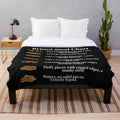Soft and plush Bristol stool chart blanket