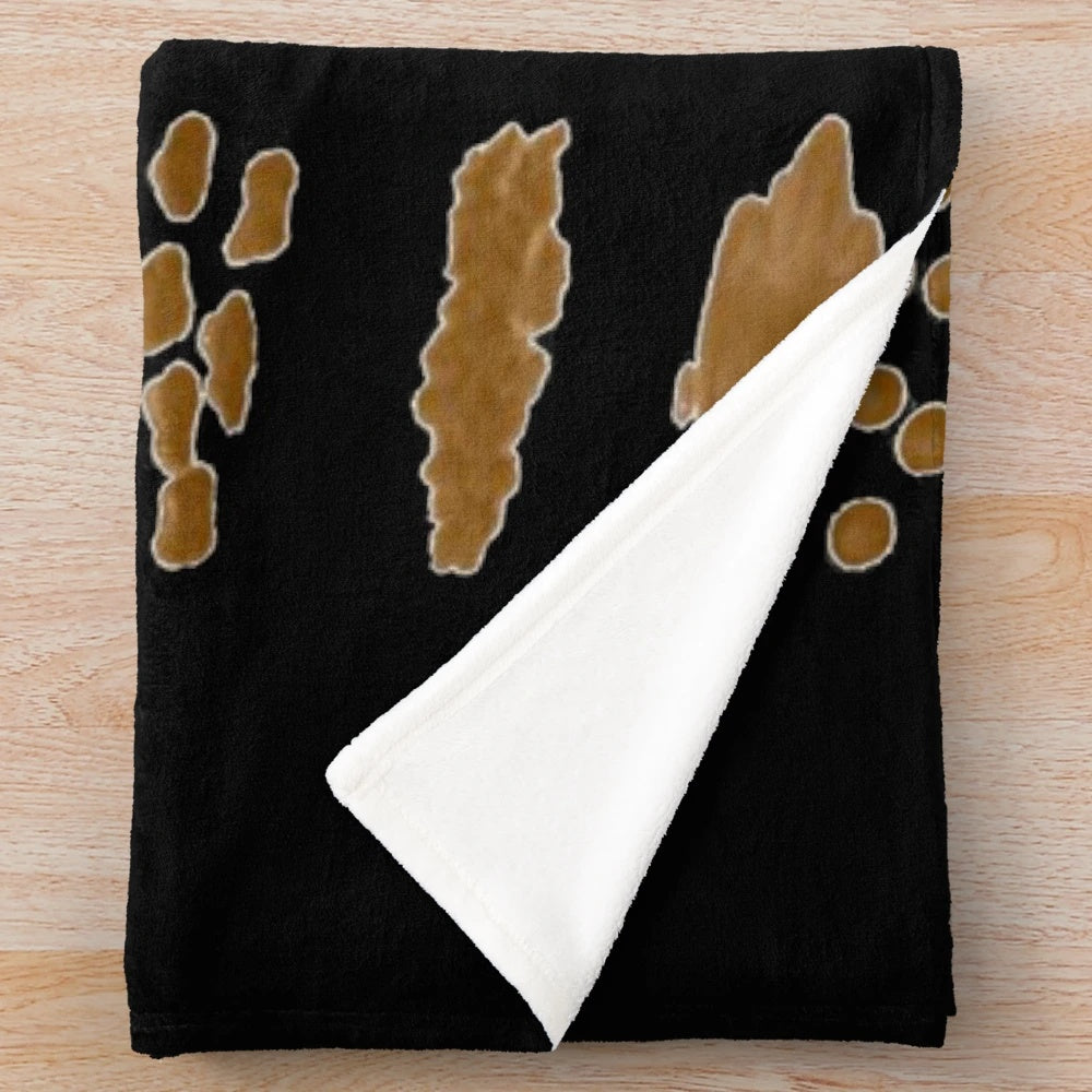 Soft and plush Bristol stool chart blanket