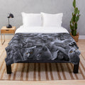 Soft and cuddly plush blanket featuring a collage of British Shorthair cats