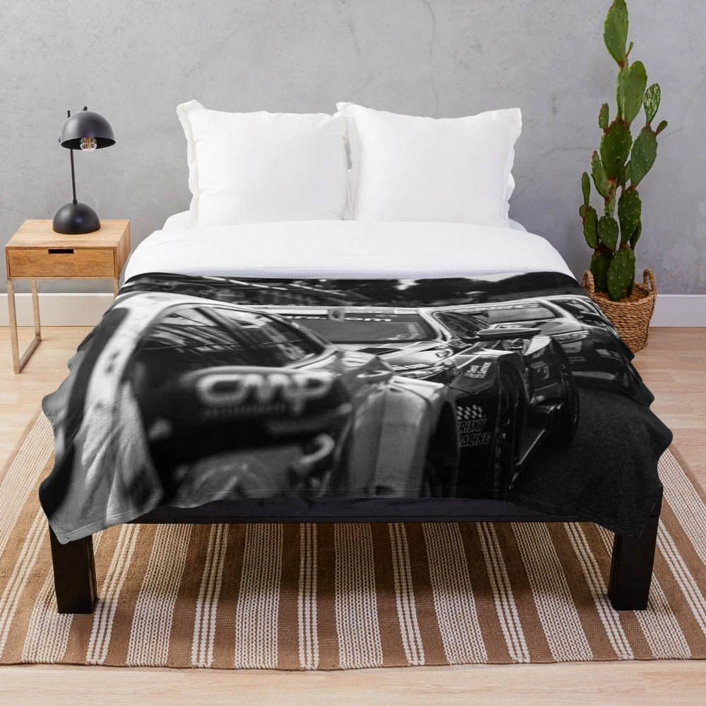 BTCC British Touring Car Lineup Plush Blanket with racing cars