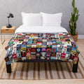 Soft and cozy plush blanket with a Broadway-inspired design