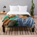 Plush blanket featuring a bromance design inspired by the TV show Scrubs